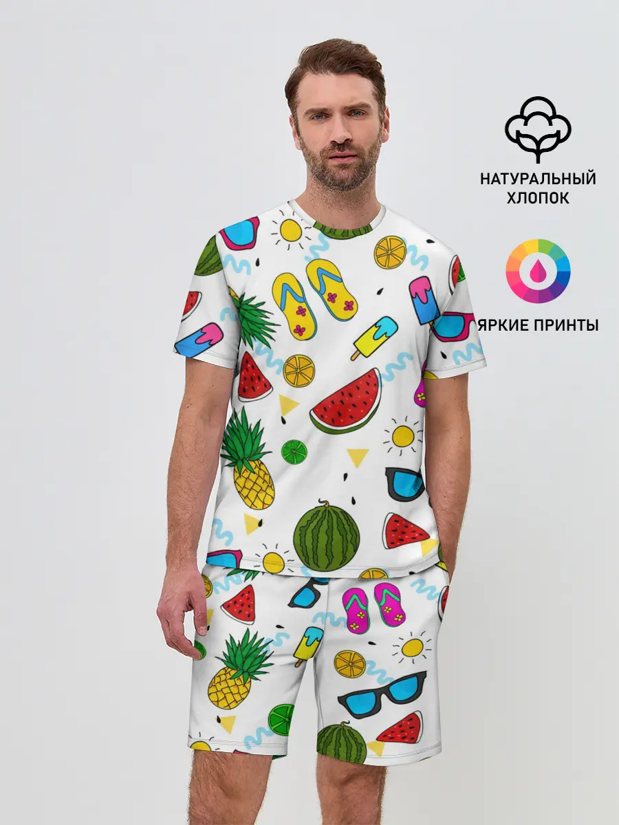 Мужской костюм с шортами / Летняя