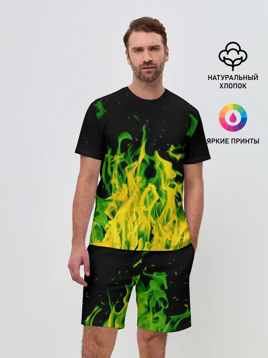 Мужской костюм с шортами / Дикий огонь