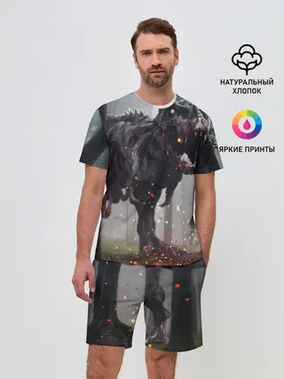 Мужской костюм с шортами / мир юрского периода