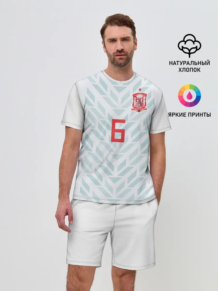 Мужской костюм с шортами / Iniesta away WC 2018
