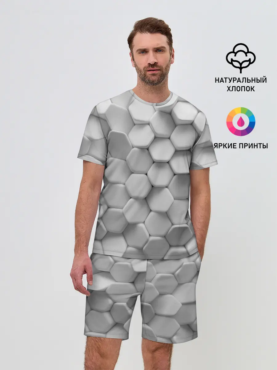 Мужской костюм с шортами / Геометрическая живопись