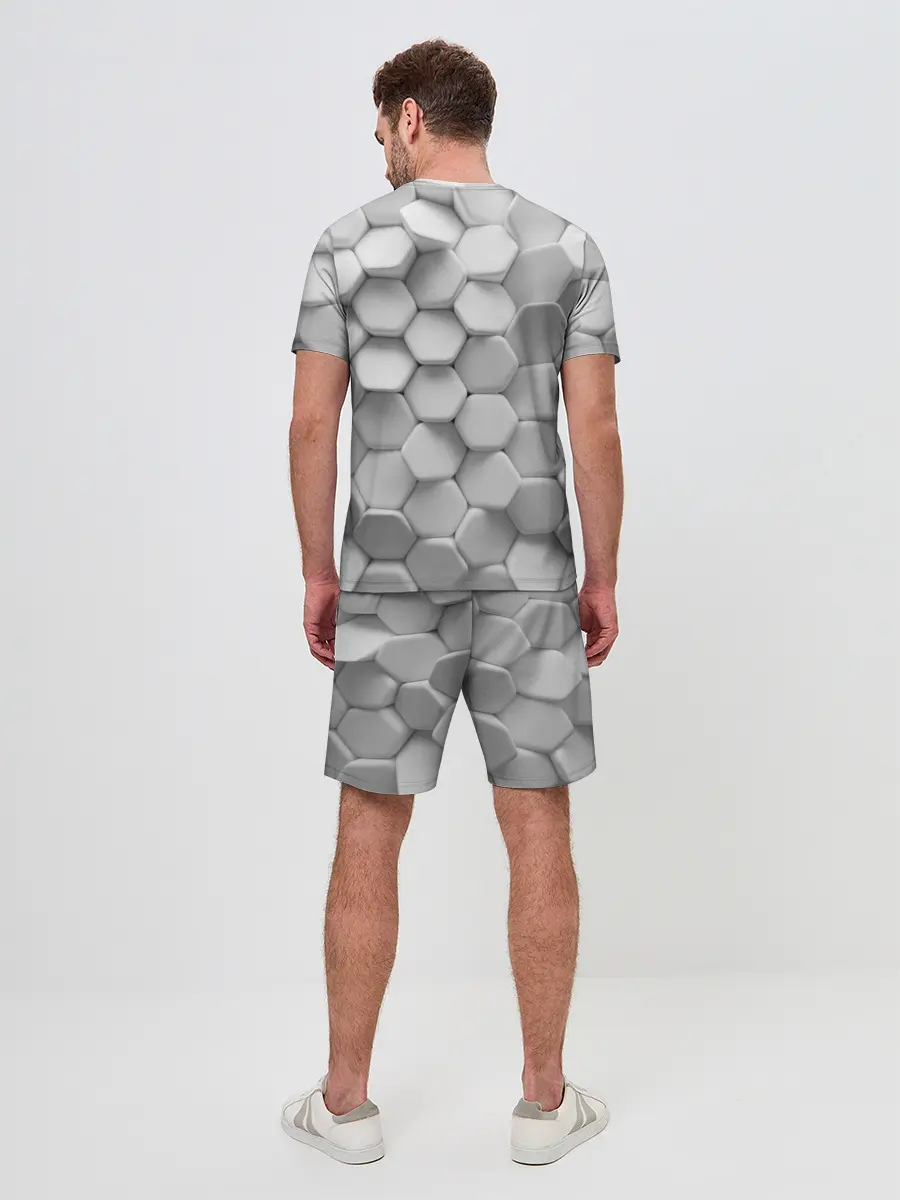 Мужской костюм с шортами / Геометрическая живопись