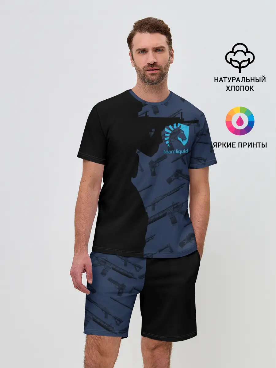 Мужской костюм с шортами / TEAM LIQUID E-SPORT CS GO