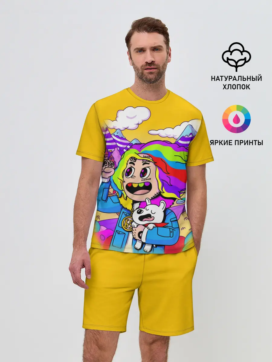 Мужской костюм с шортами / 69 rainbow