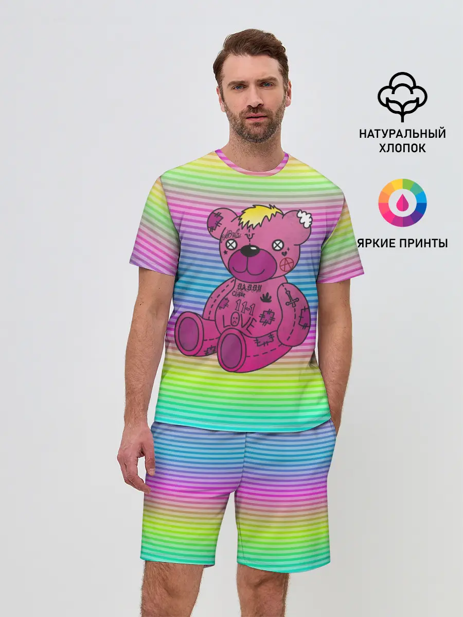 Мужской костюм с шортами / Мишка Lil Peep