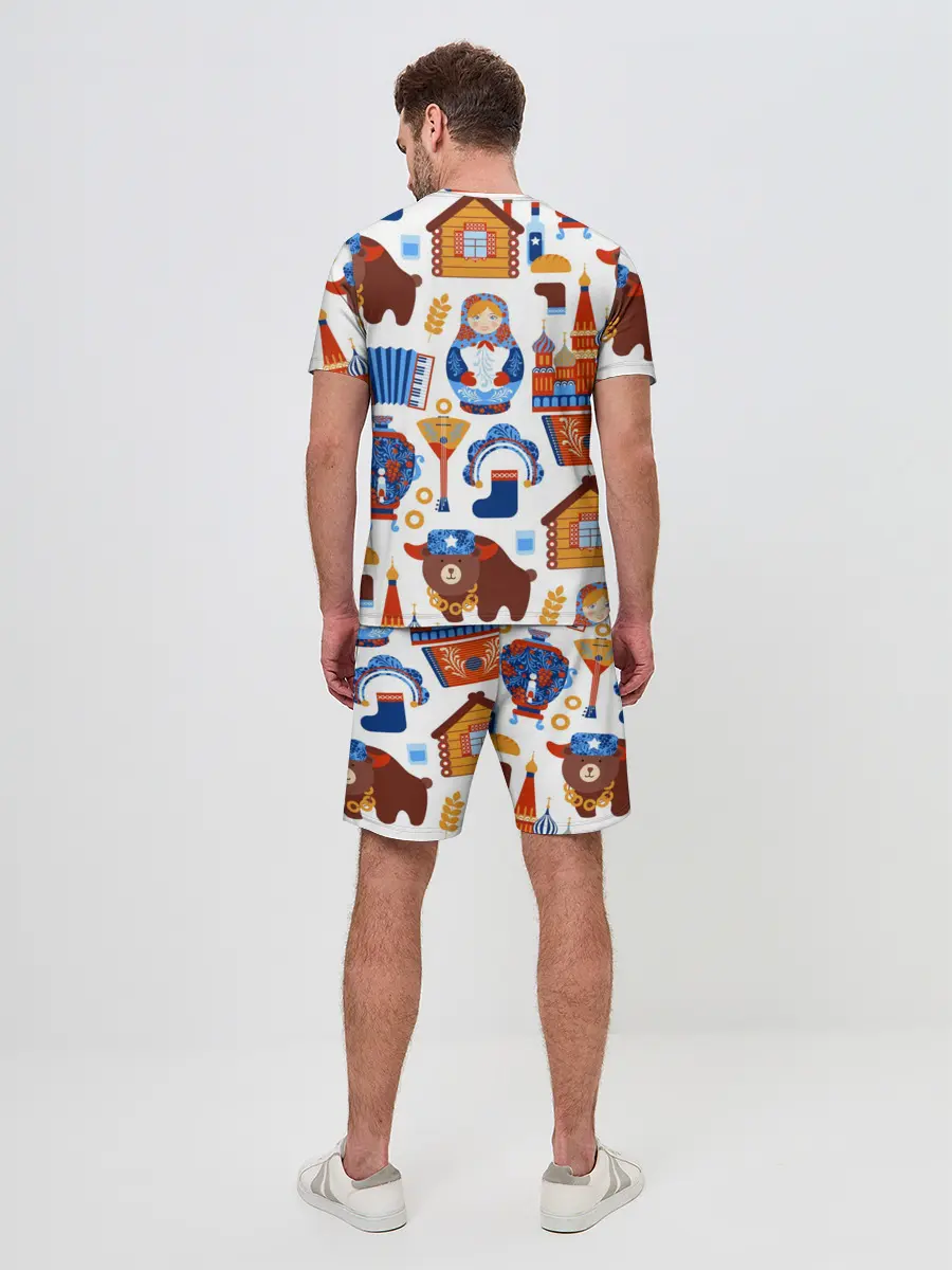 Мужской костюм с шортами / Традиционный поп арт