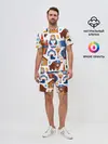 Мужской костюм с шортами / Традиционный поп арт