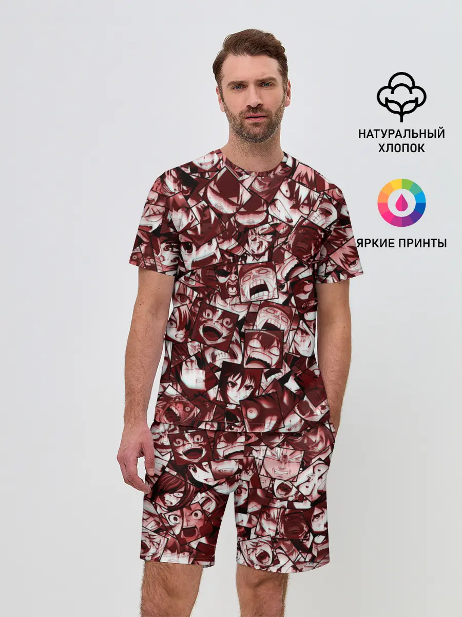 Мужской костюм с шортами / Ярость аниме
