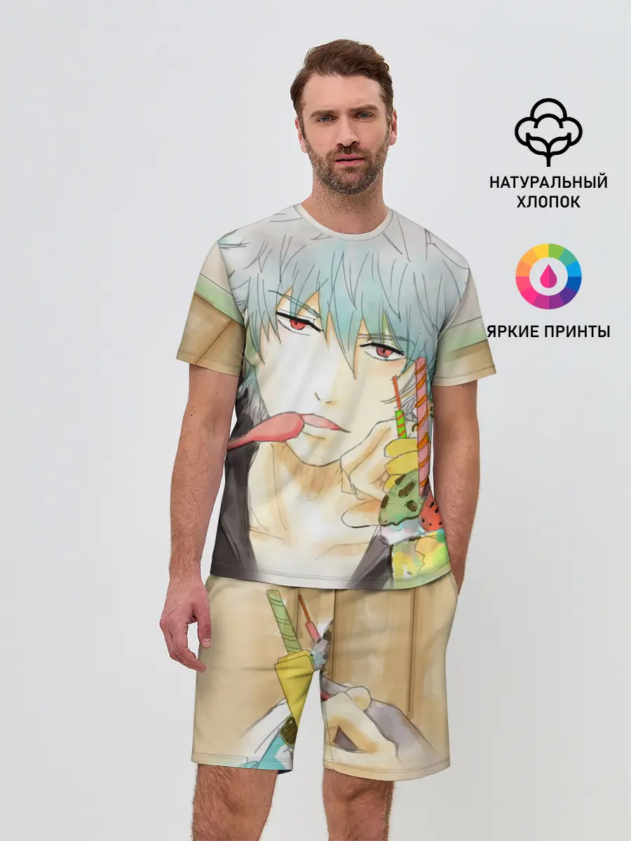 Мужской костюм с шортами / манга Серебряная душа