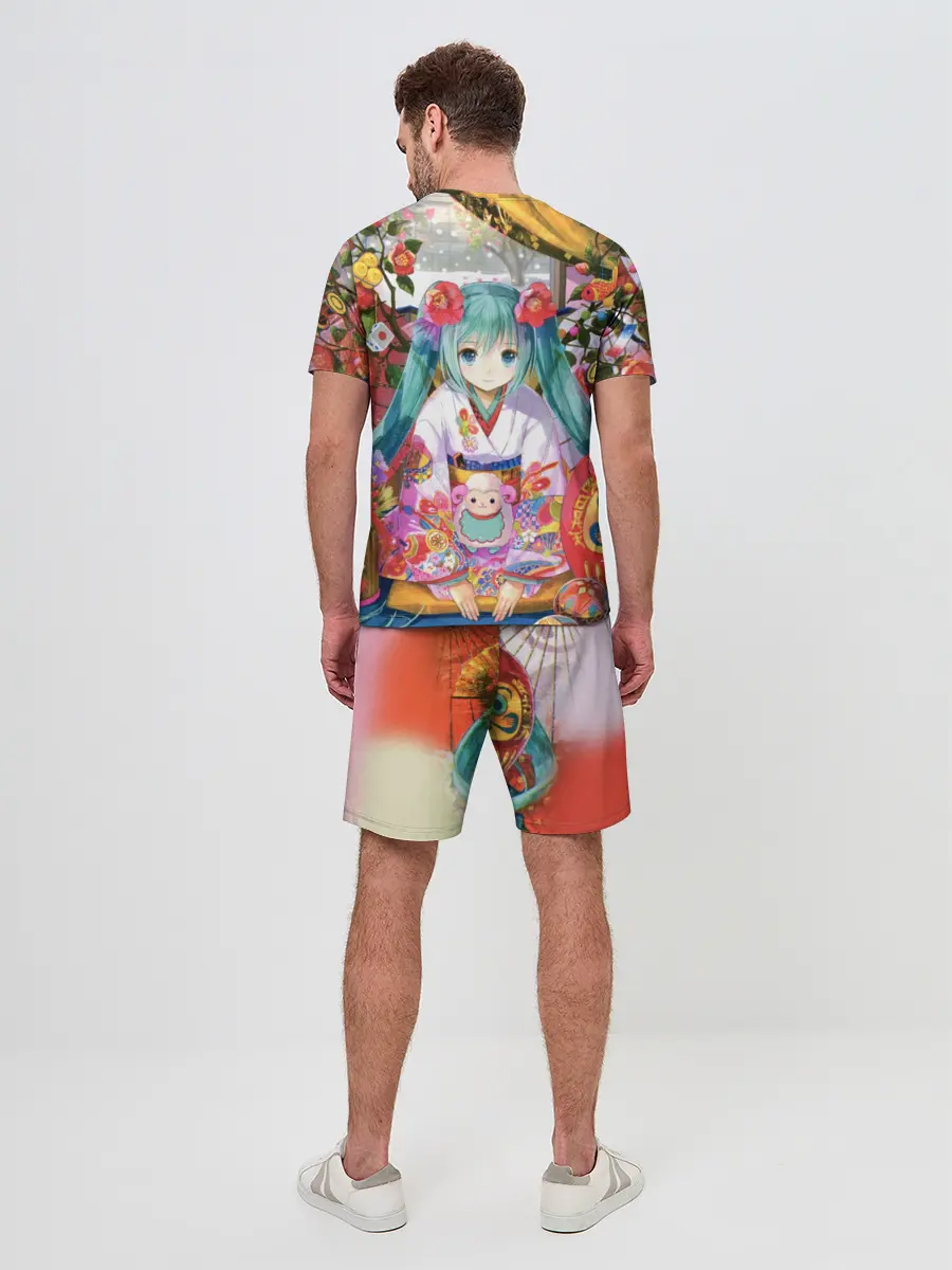 Мужской костюм с шортами / Окно Mika Hatsune