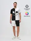 Мужской костюм с шортами / MARSHMELLO BLACK & WHITE