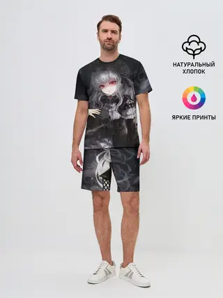 Мужской костюм с шортами / Темная Хатсуне Мику