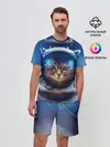 Мужской костюм с шортами / КОТ АСТРОНАВТ