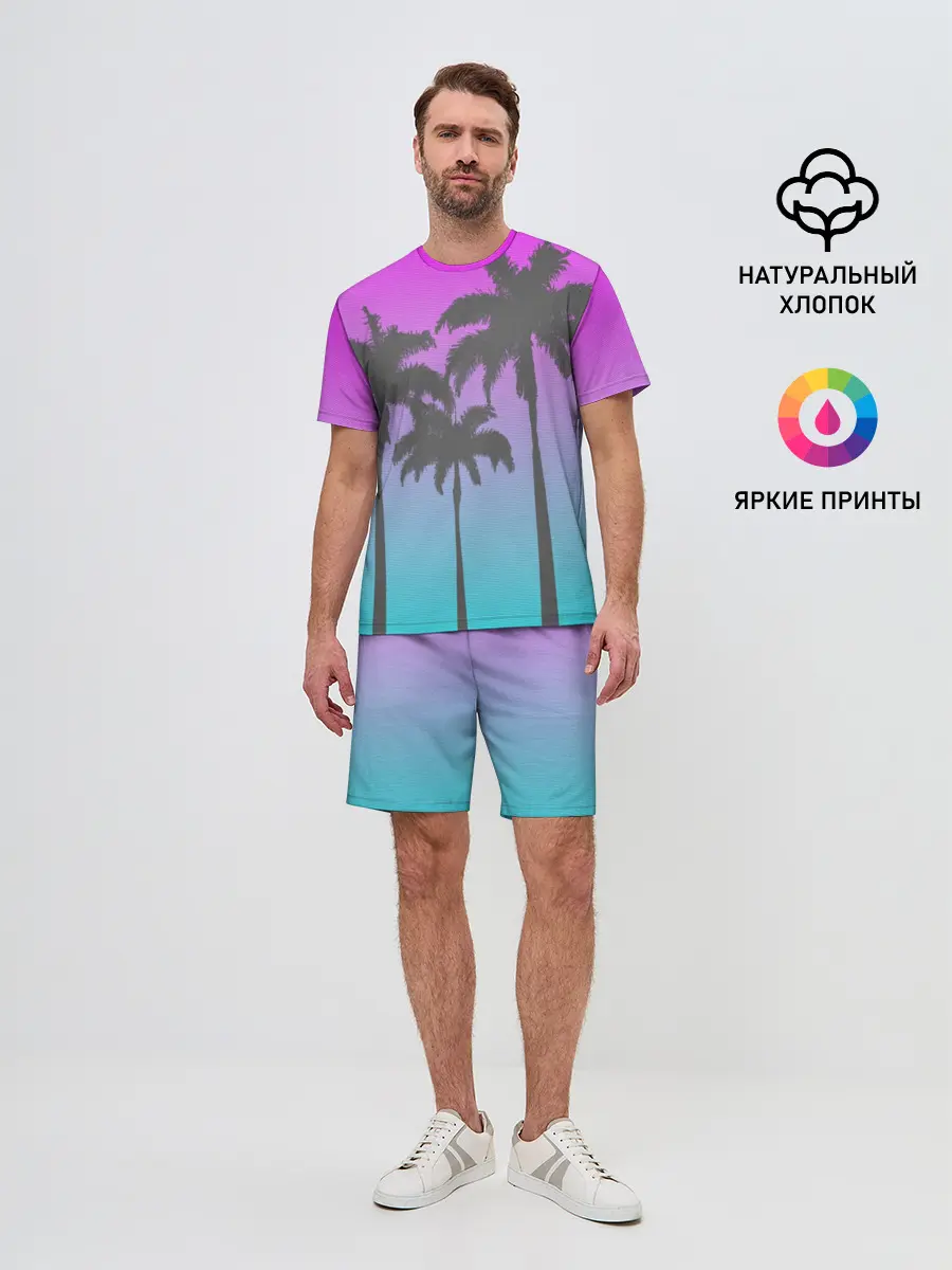Мужской костюм с шортами / Пальмы 80s