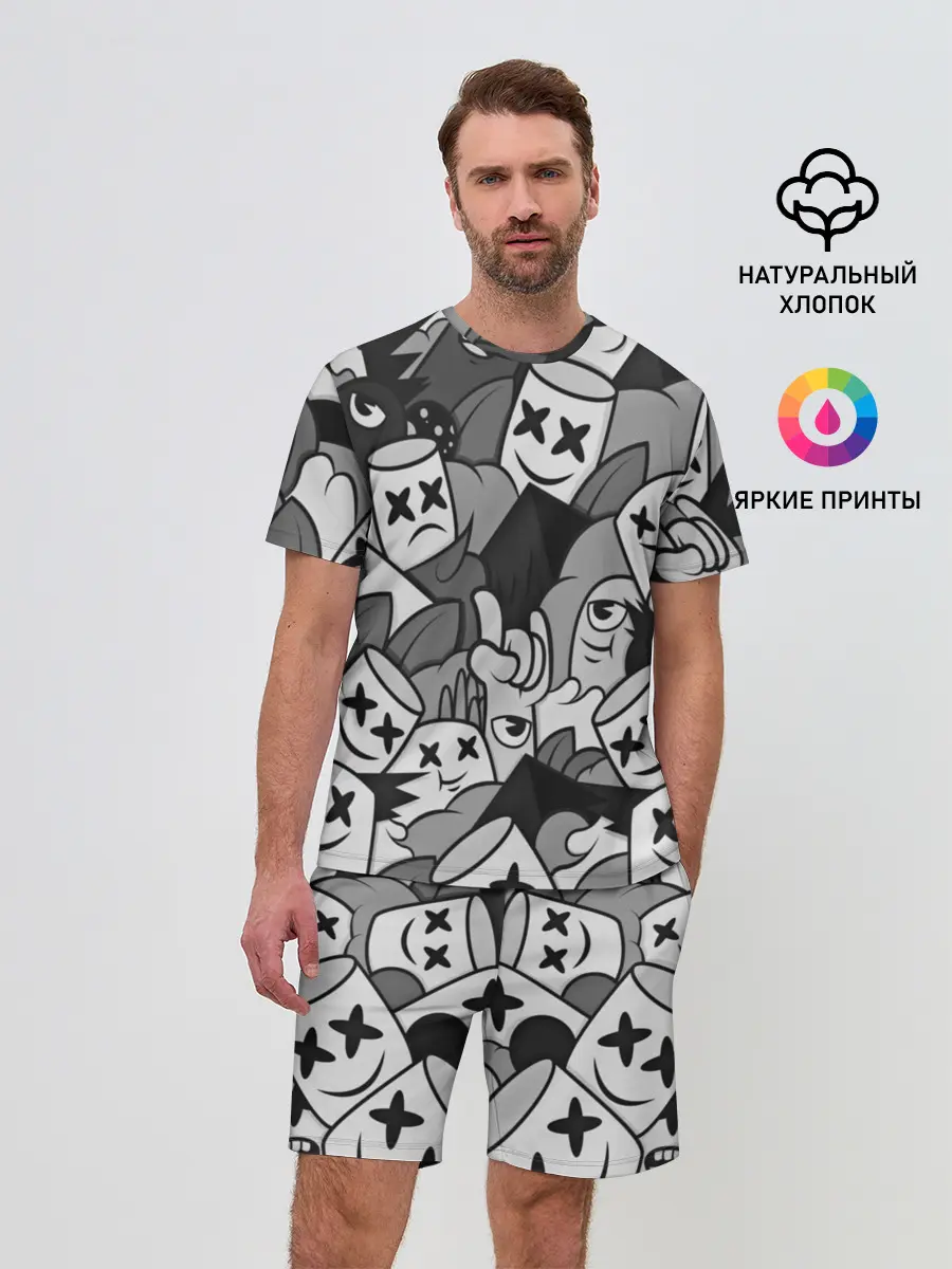 Мужской костюм с шортами / Marshmello