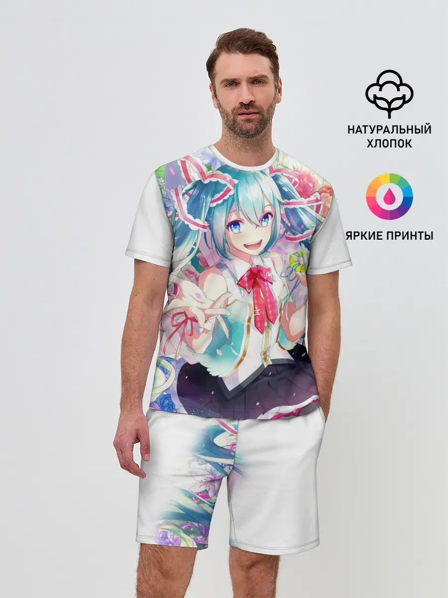 Мужской костюм с шортами / Благородная Хатсуне Мику