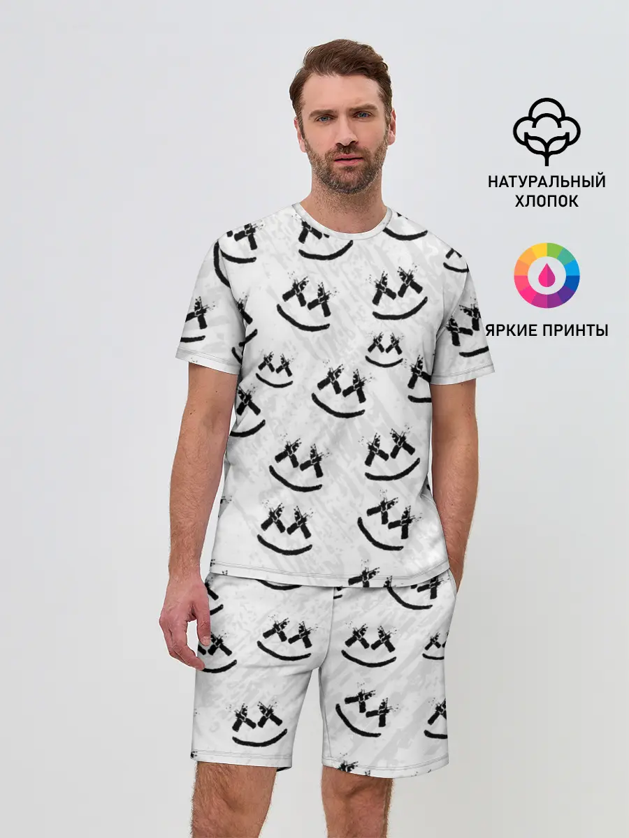 Мужской костюм с шортами / MARSHMELLO PATTERN