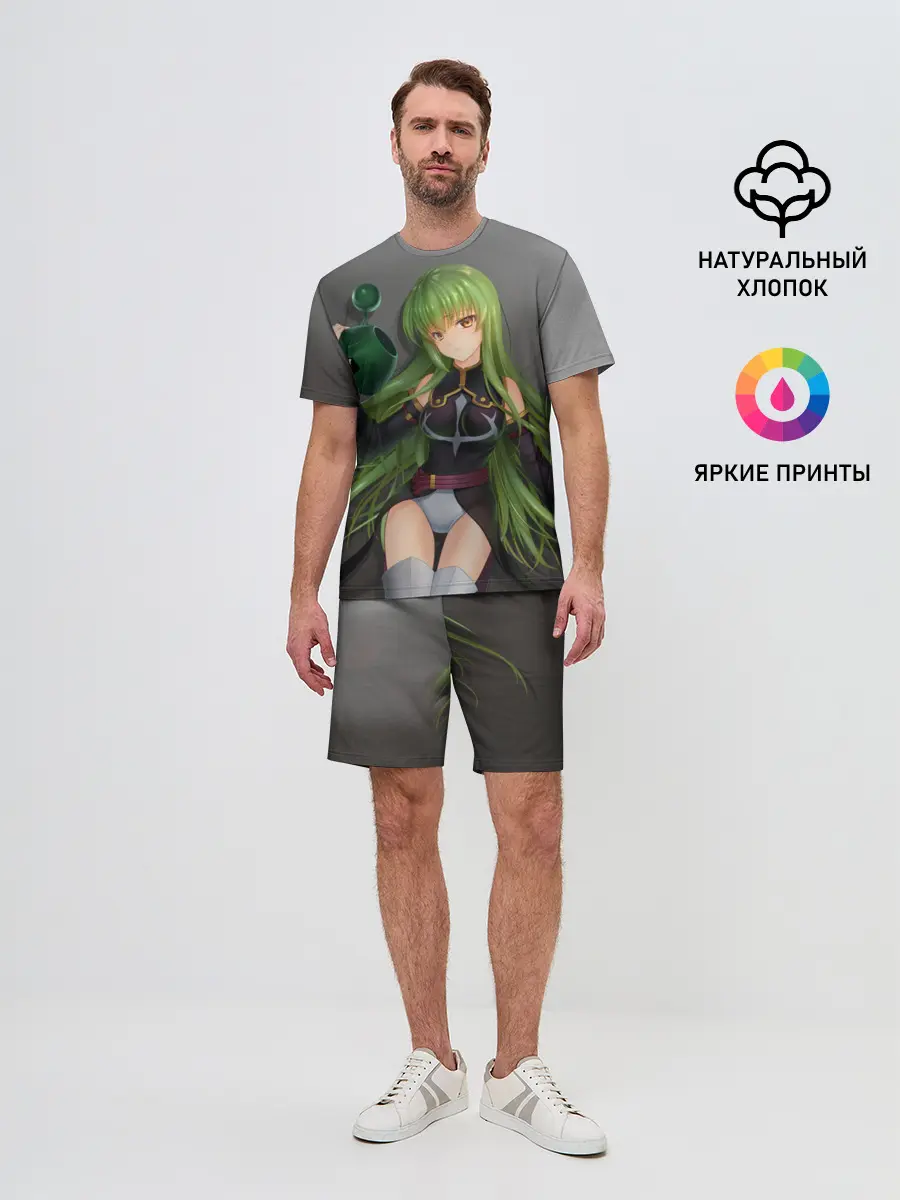 Мужской костюм с шортами / Code Geass art gray