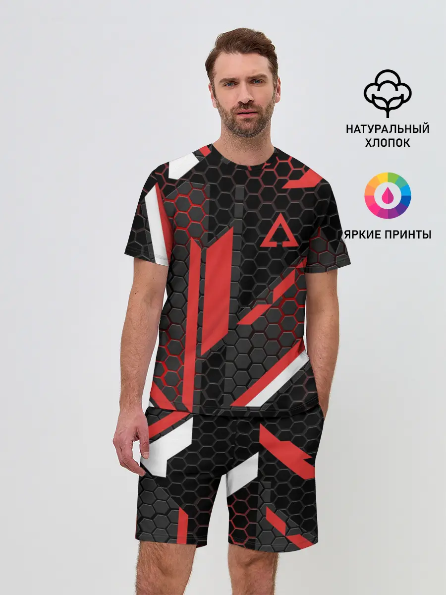 Мужской костюм с шортами / CS GO CYREX 3D | КС ГО САЙРЕКС