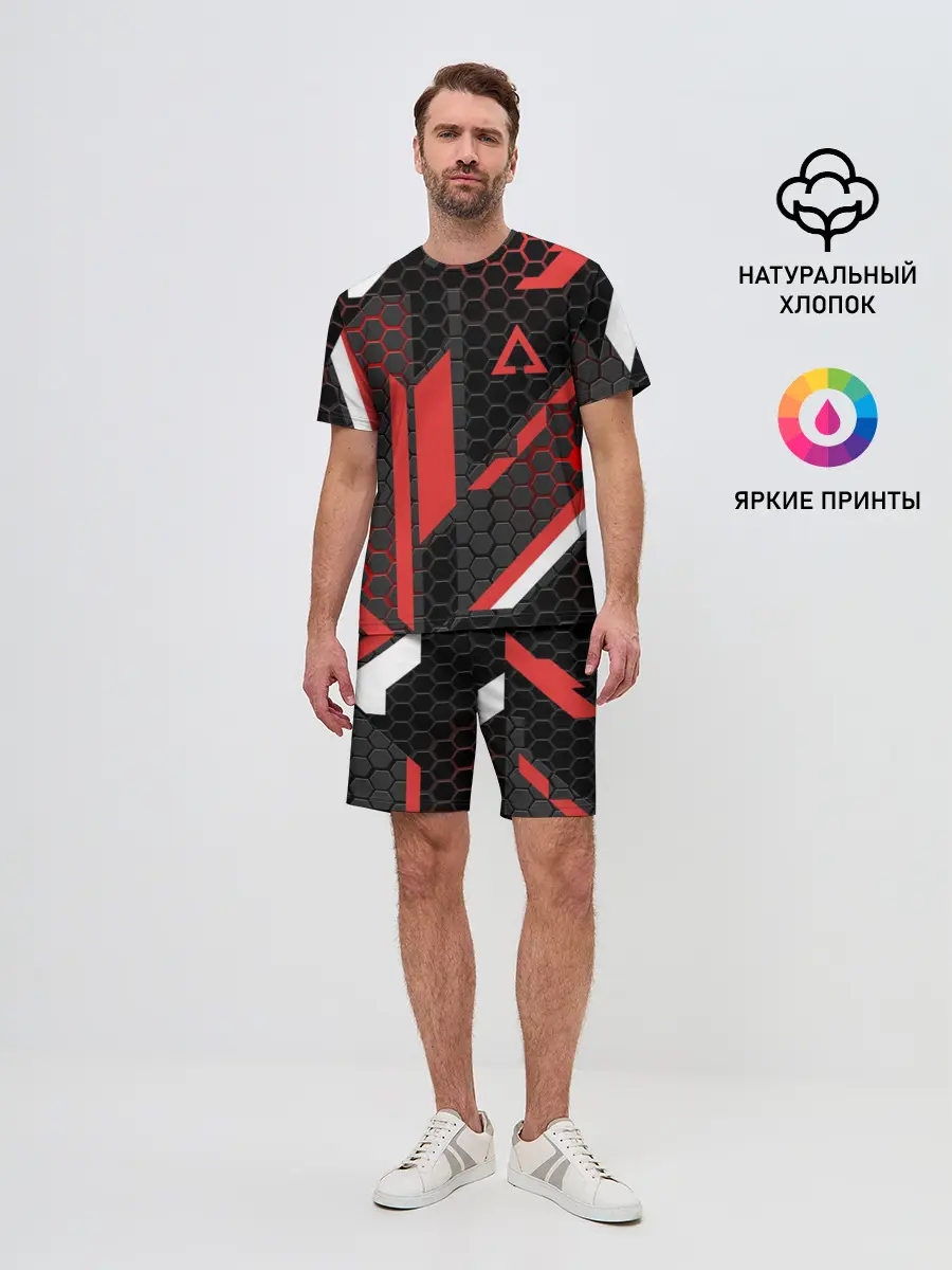 Мужской костюм с шортами / CS GO CYREX 3D | КС ГО САЙРЕКС