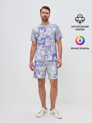 Мужской костюм с шортами / AHEGAO BLUE