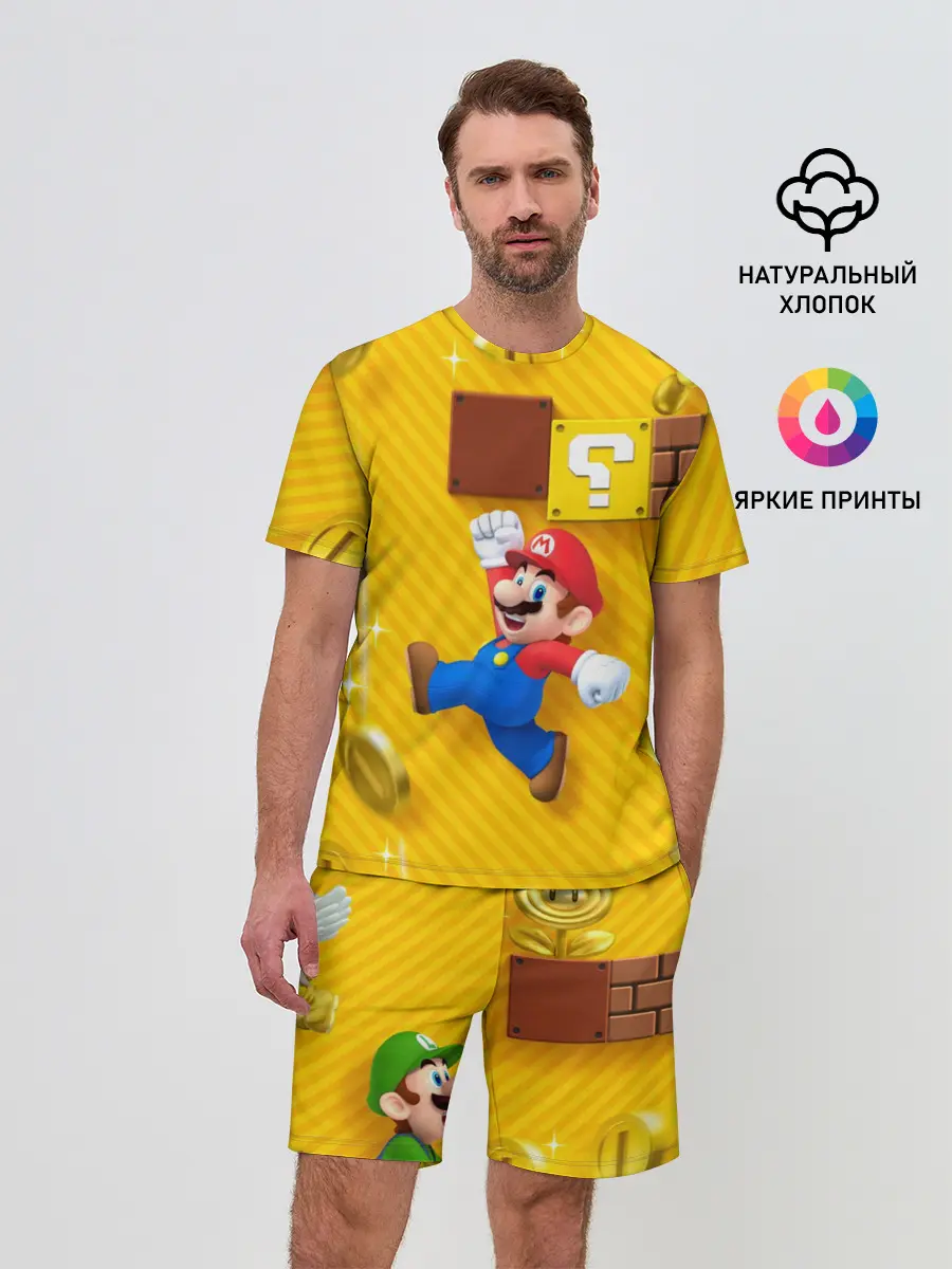 Мужской костюм с шортами / Супер Марио