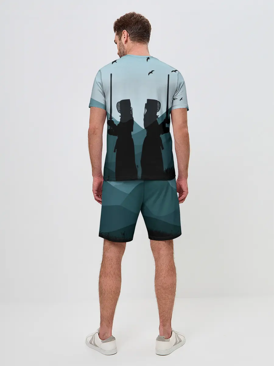 Мужской костюм с шортами / Тренировка кендо