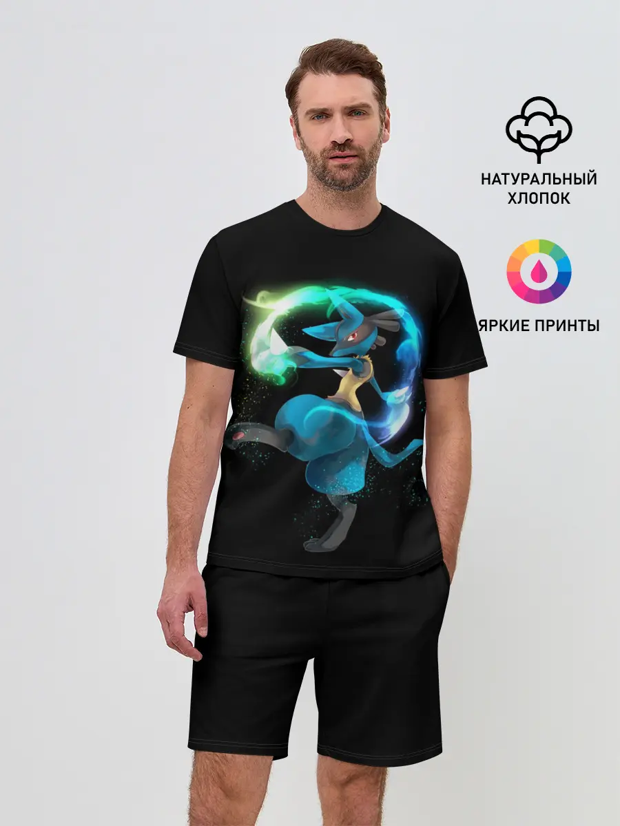 Мужской костюм с шортами / Pokemon art