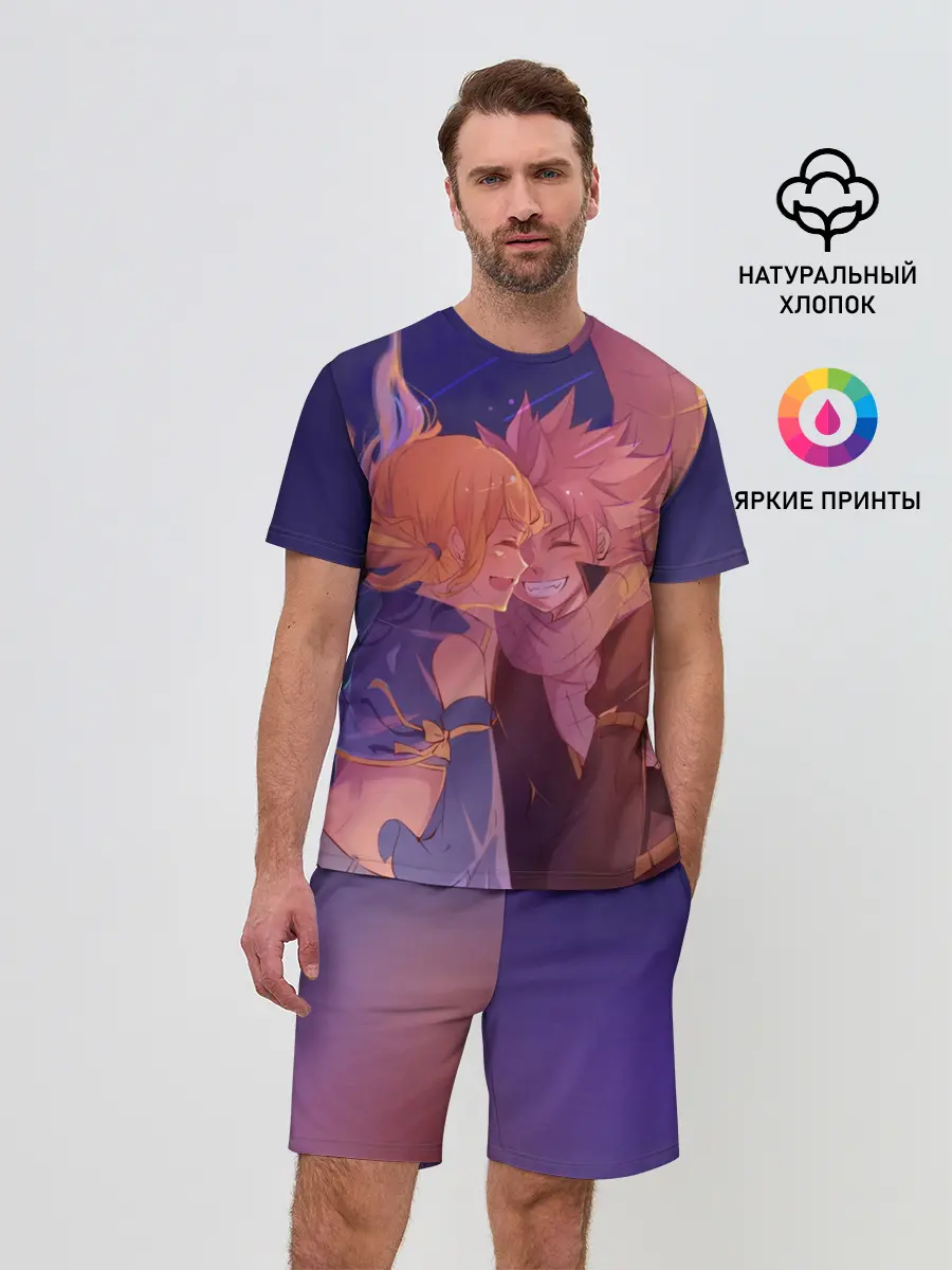 Мужской костюм с шортами / Люси Хартфилия и Нацу Драгнил