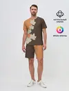 Мужской костюм с шортами / ОСЕННИЕ ЛИСТЬЯ