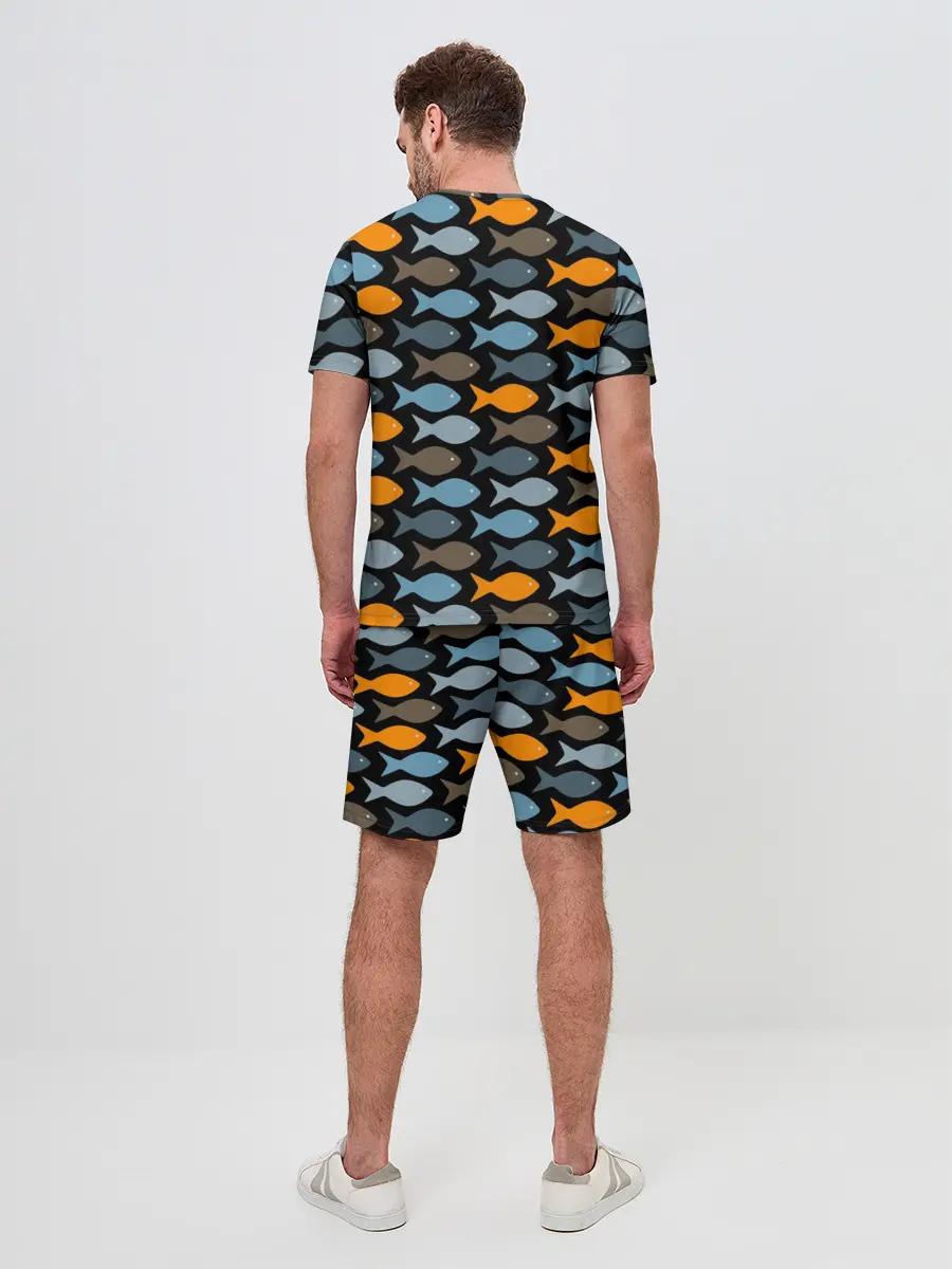 Мужской костюм с шортами / Рыбки