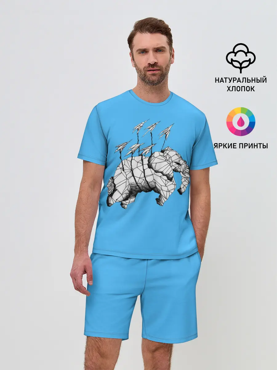 Мужской костюм с шортами / Бумажный Слон