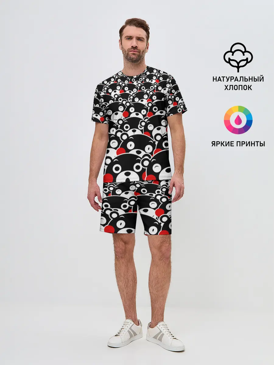 Мужской костюм с шортами / Узор кумамонов