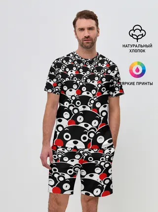 Мужской костюм с шортами / Узор кумамонов