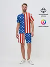 Мужской костюм с шортами / Американский Флаг