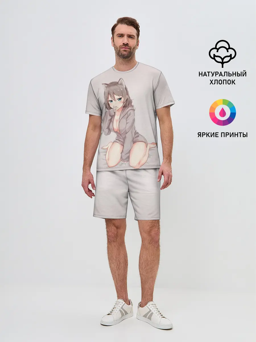 Мужской костюм с шортами / Аниме котёнок