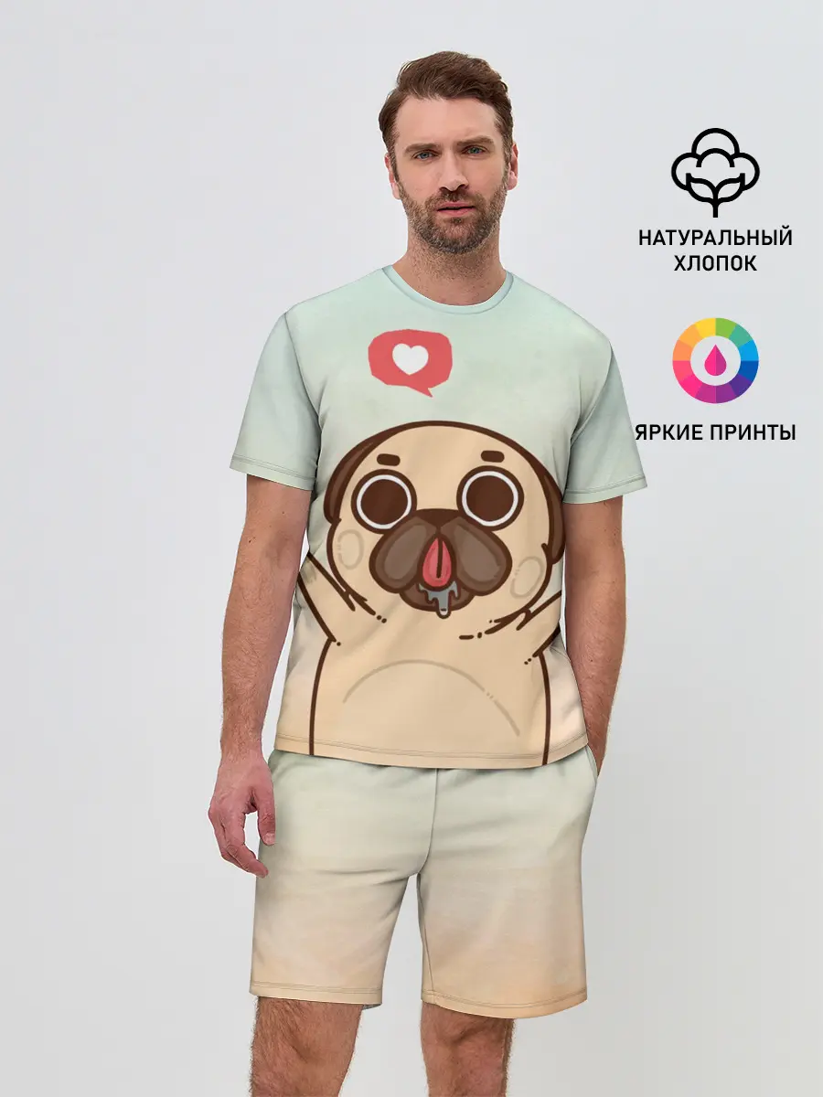 Мужской костюм с шортами / Puglie Pug Like