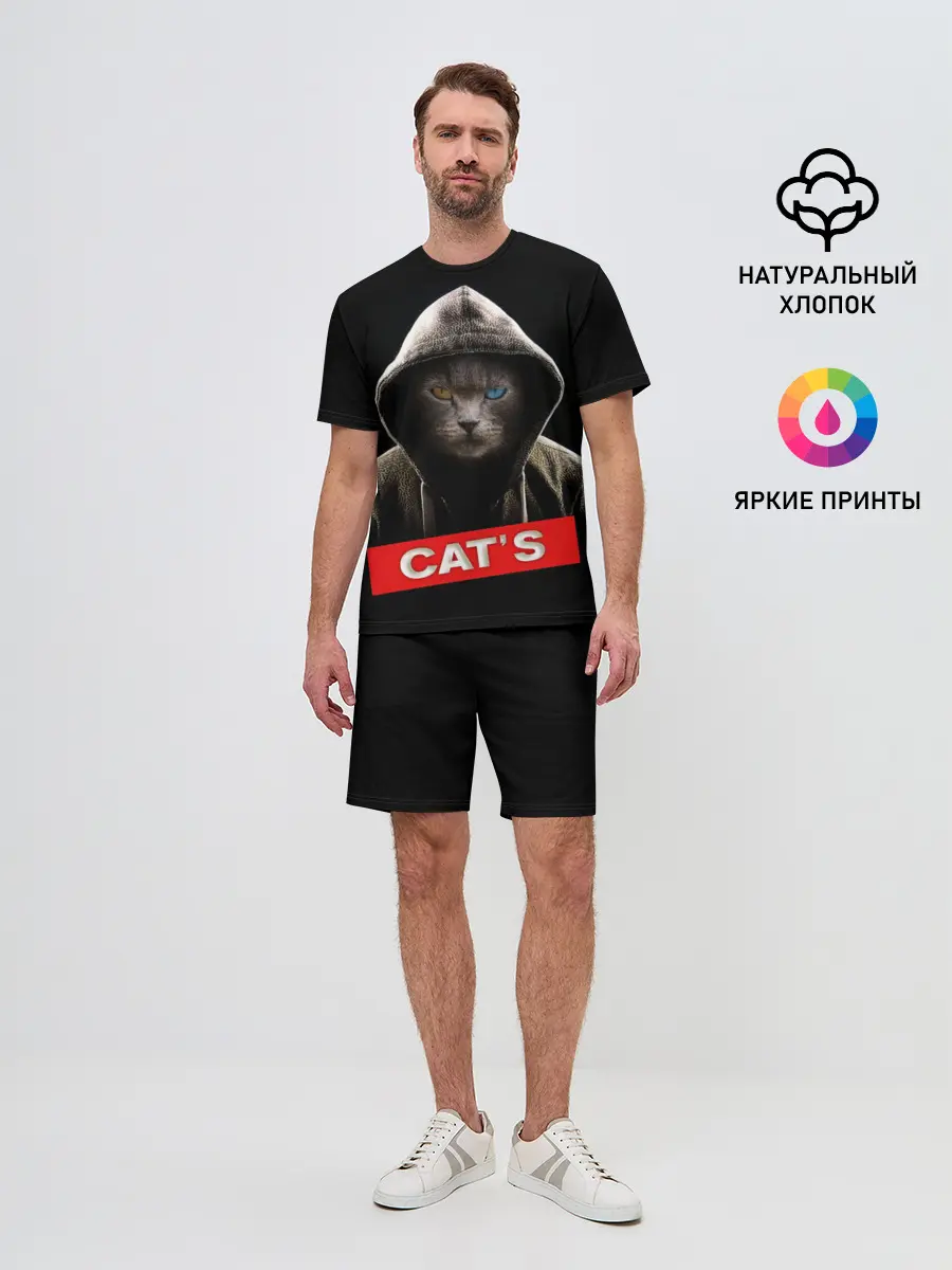 Мужской костюм с шортами / Кот