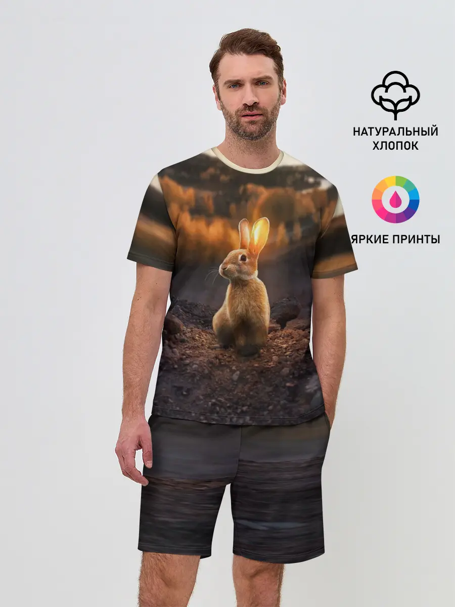 Мужской костюм с шортами / Солнечный зайчик