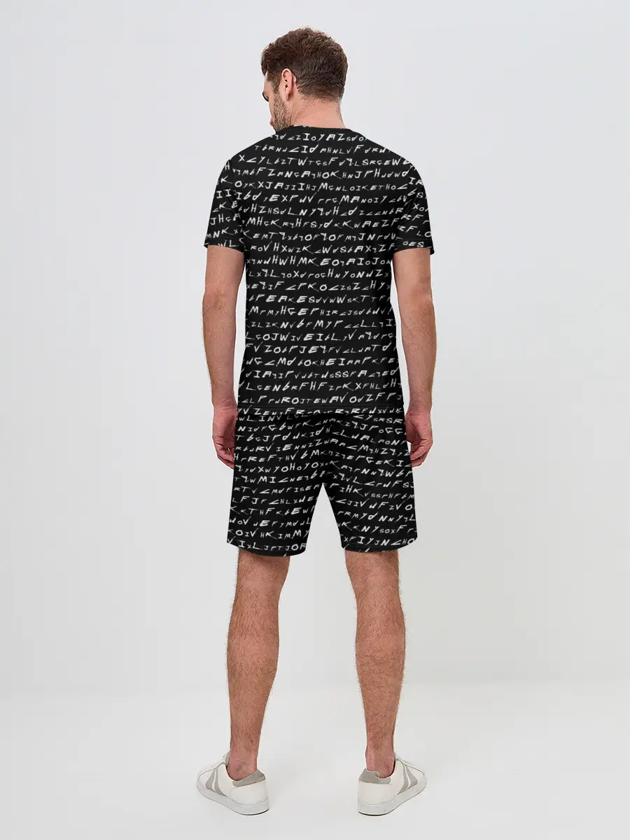 Мужской костюм с шортами / Cyberpunk 2077 Буквы