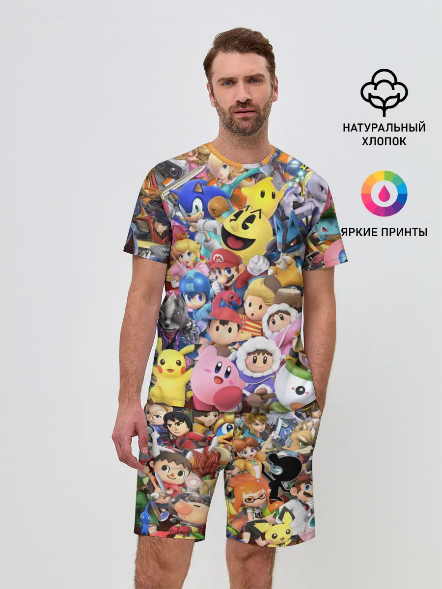 Мужской костюм с шортами / Super Smash Bros