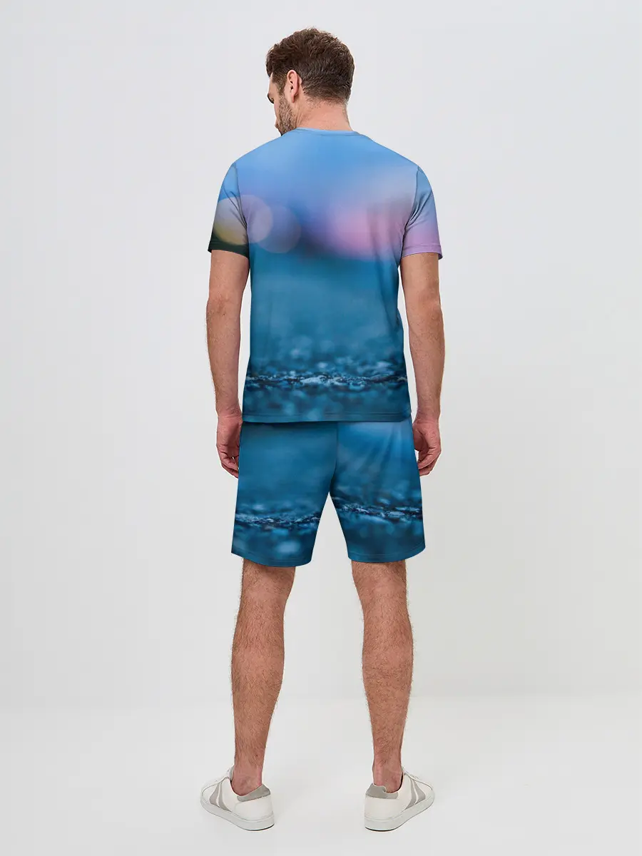 Мужской костюм с шортами / PUBG light blue