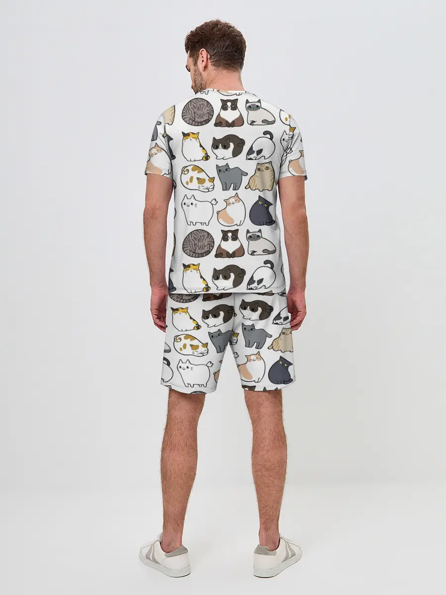Мужской костюм с шортами / Котики