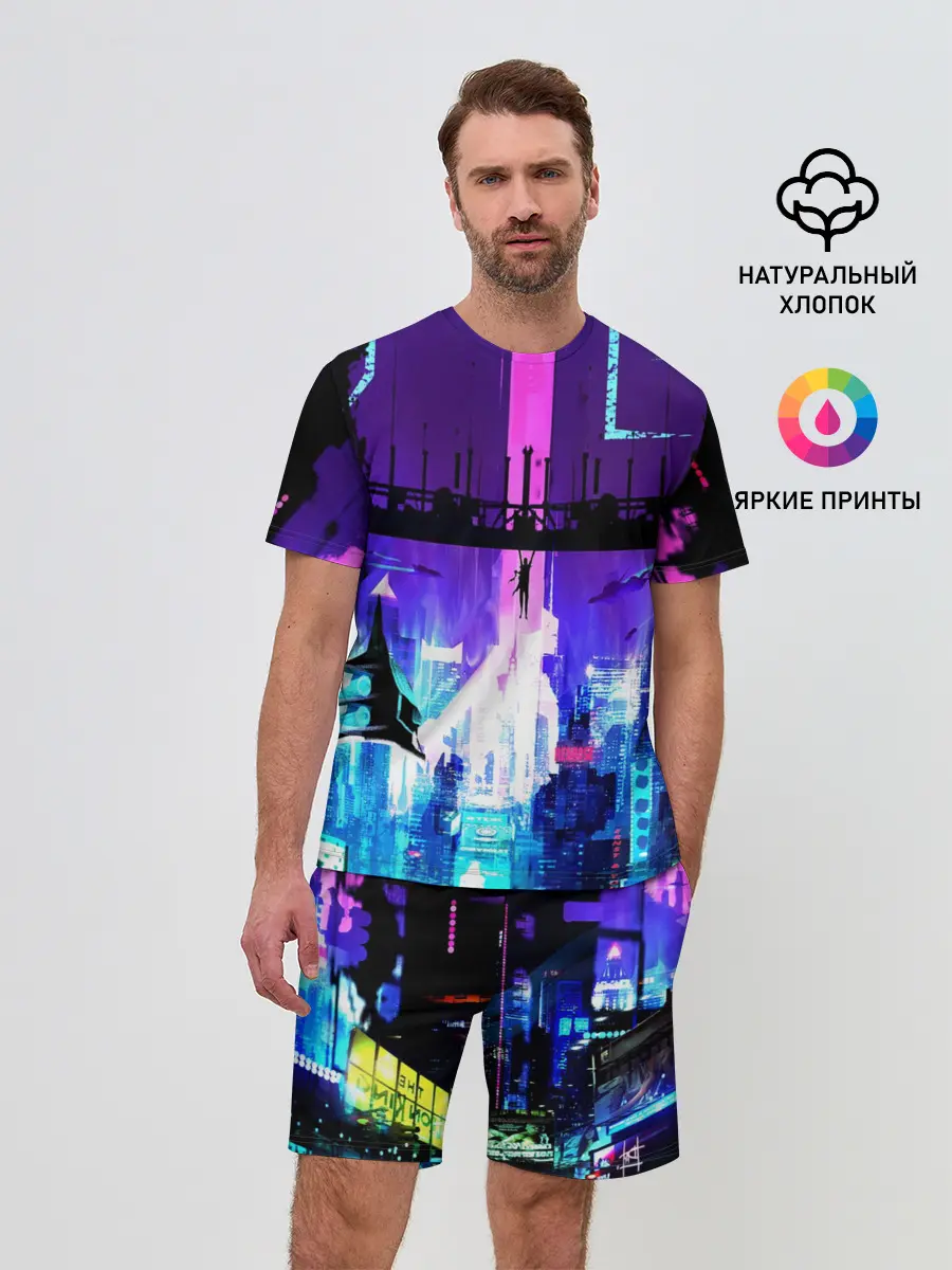 Мужской костюм с шортами / CYBERPUNK