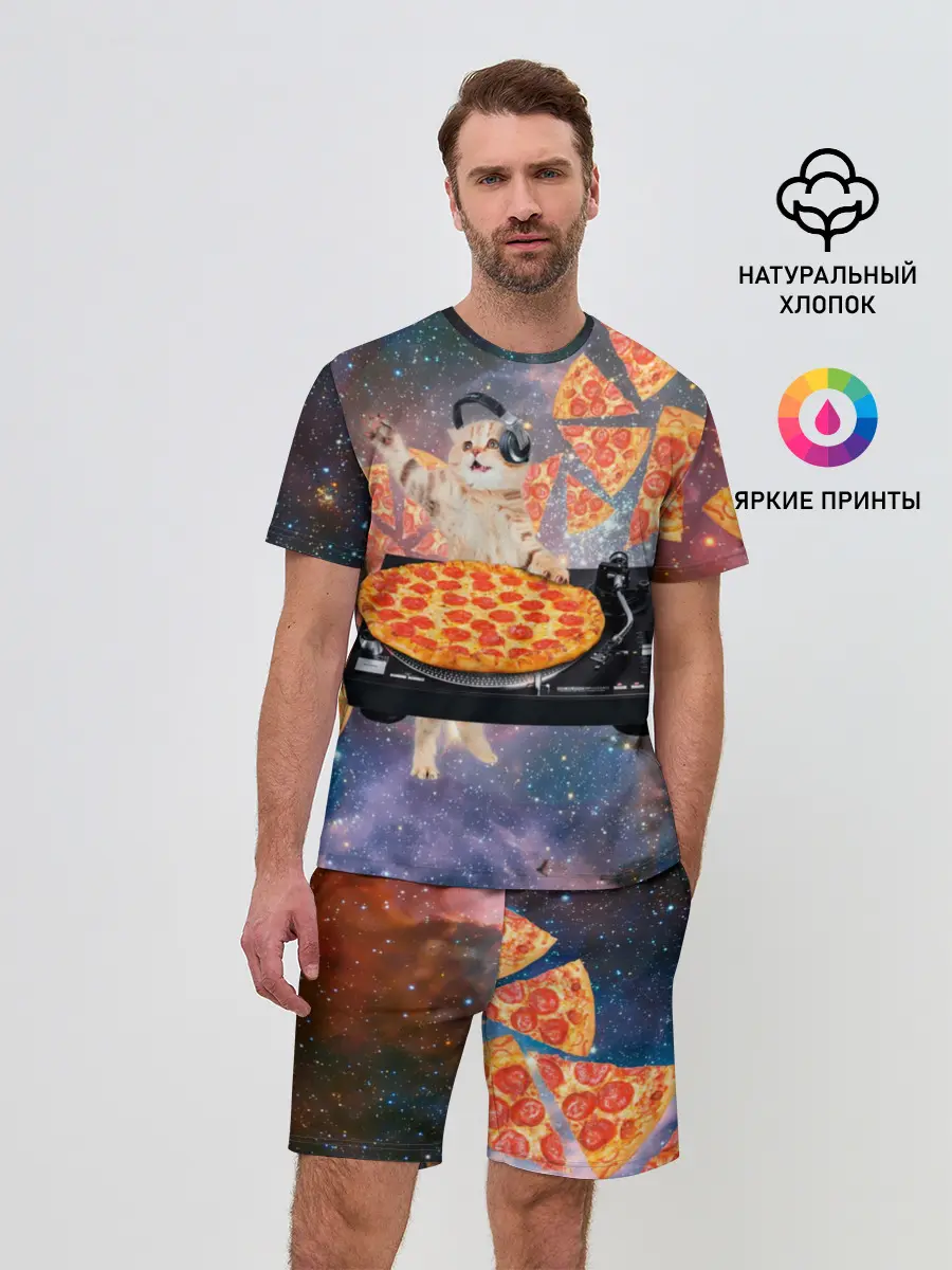 Мужской костюм с шортами / Кот Диджей