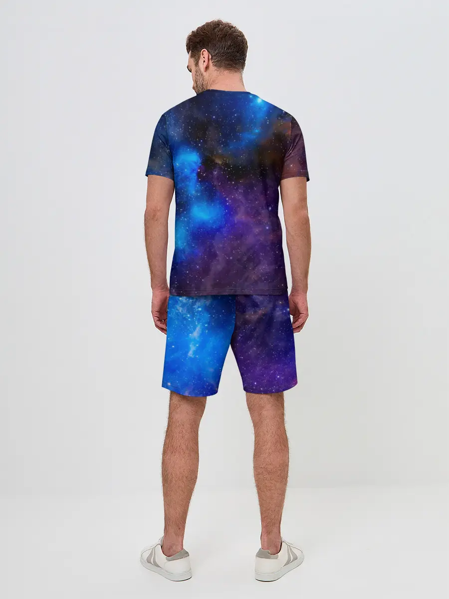 Мужской костюм с шортами / Мопс Космонавт