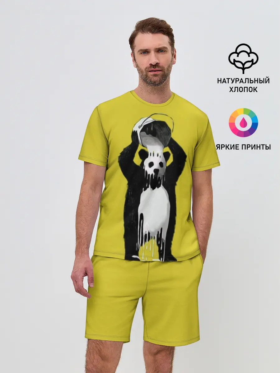 Мужской костюм с шортами / панда