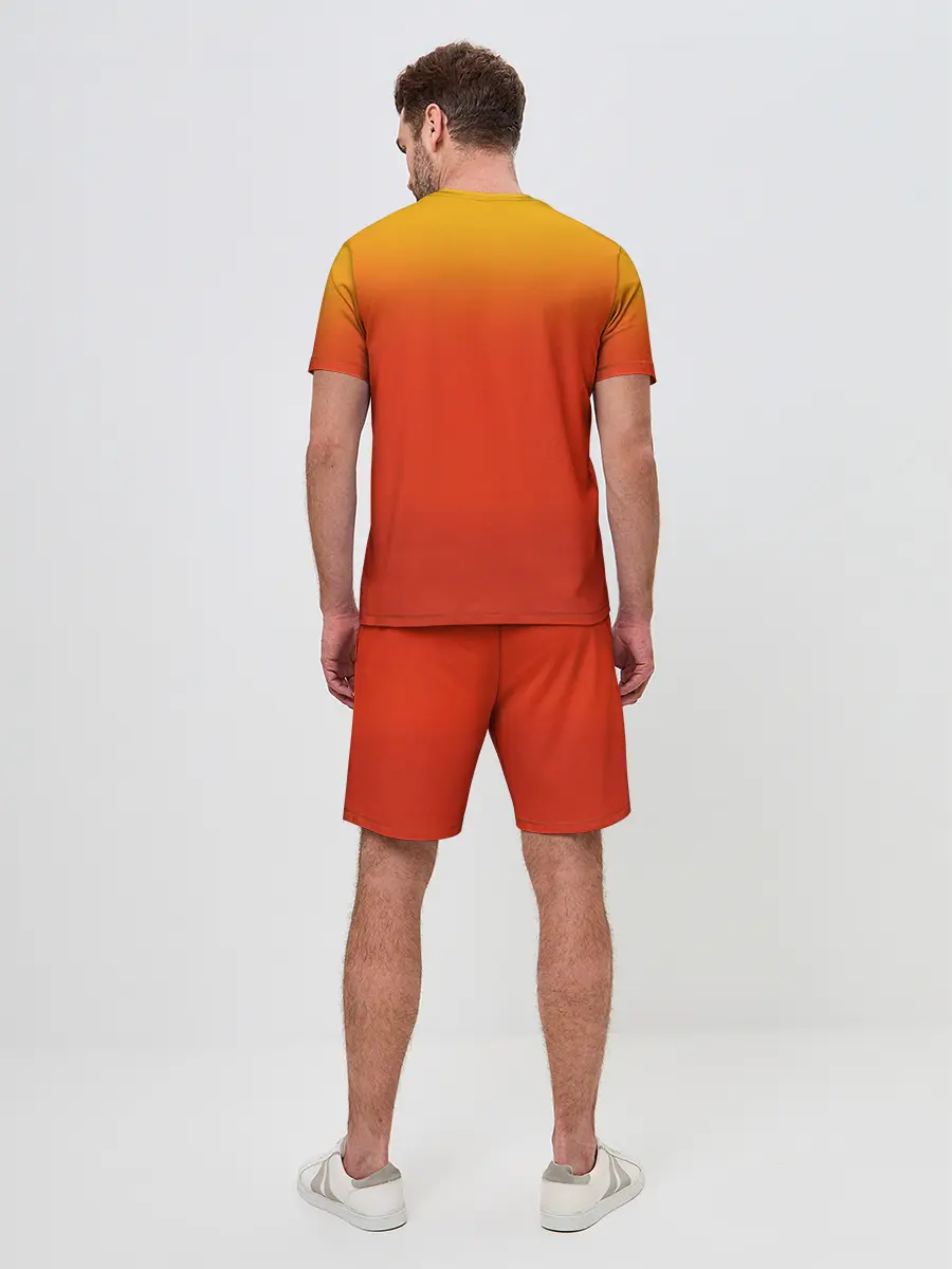 Мужской костюм с шортами / Пика - пика оранжевый