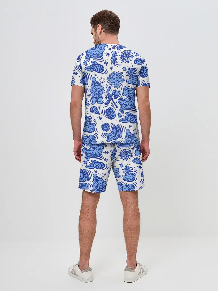 Мужской костюм с шортами / Сибирская гжель