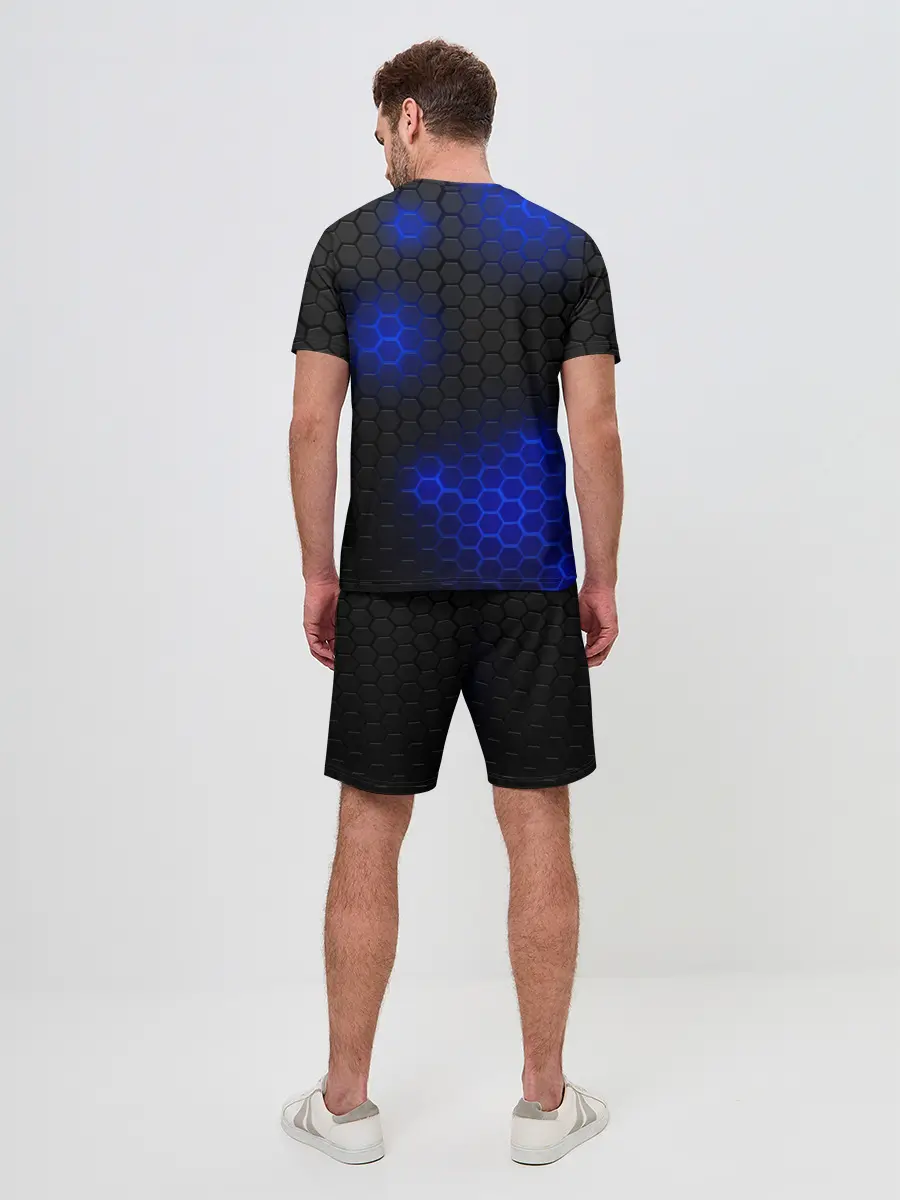 Мужской костюм с шортами / СТАЛЬНАЯ БРОНЯ | НЕОНОВАЯ БРОНЯ